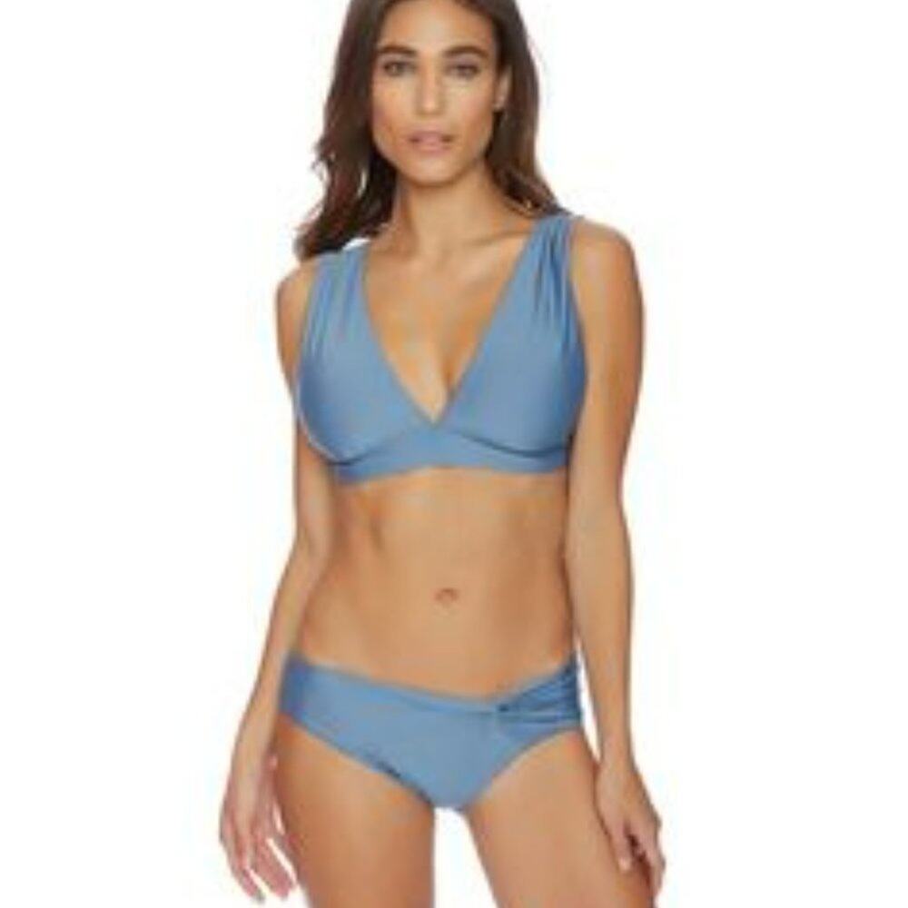 NWT Luxe by Lisa Vogel Front Twist Metallic Bikini